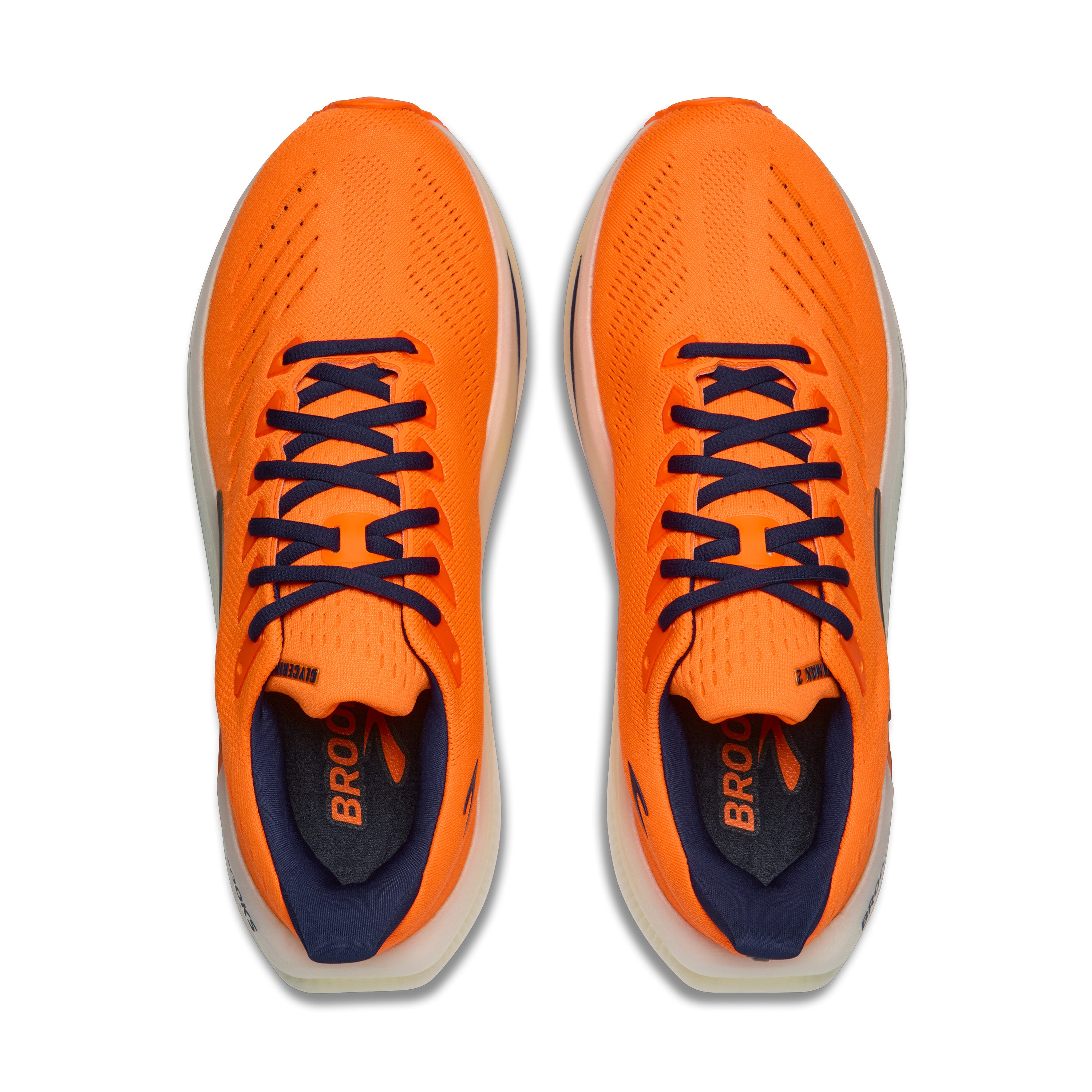 Brooks Shoes Mens 14 D Medium Orange Glycerin 20 Running Athletic Neon High Vis Brooks Glycerin 22 Orange - Nightlife - White – Fit2Run main image 4